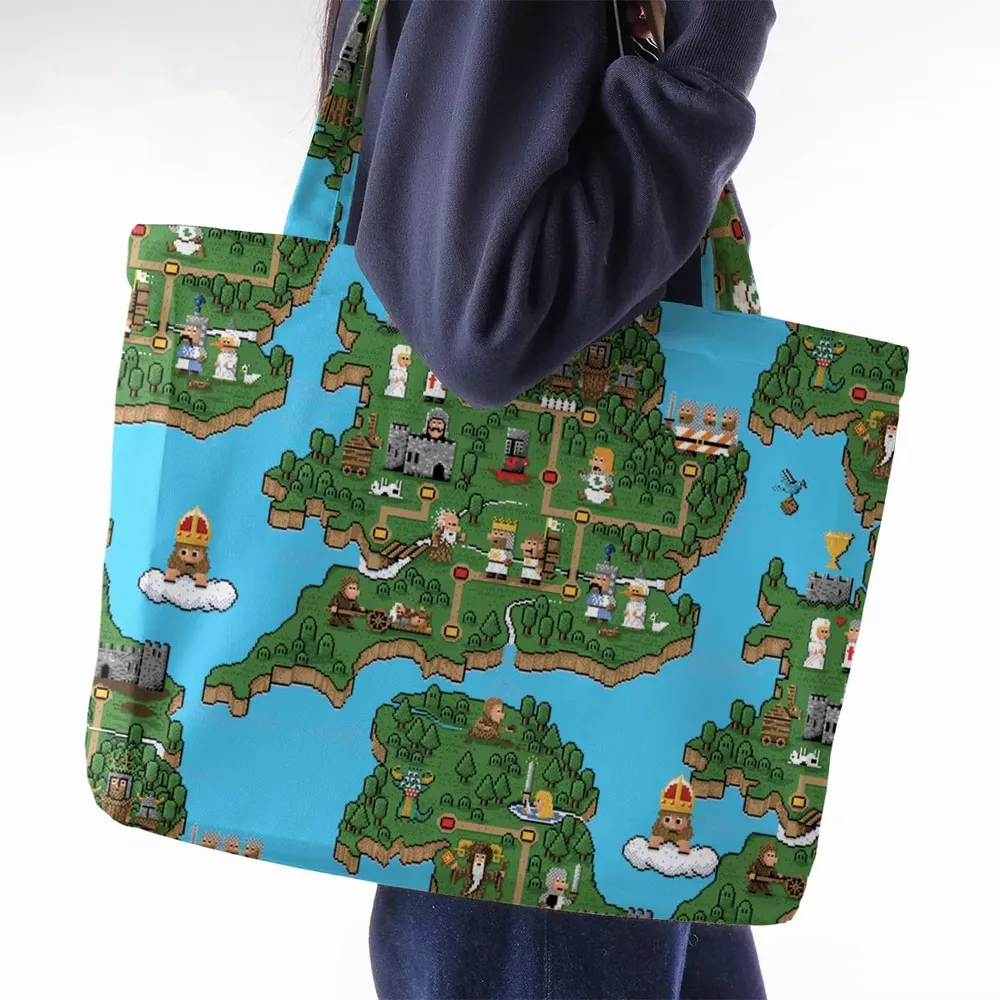 Pixel Art Python Monty Python Large Tote Bag - 2