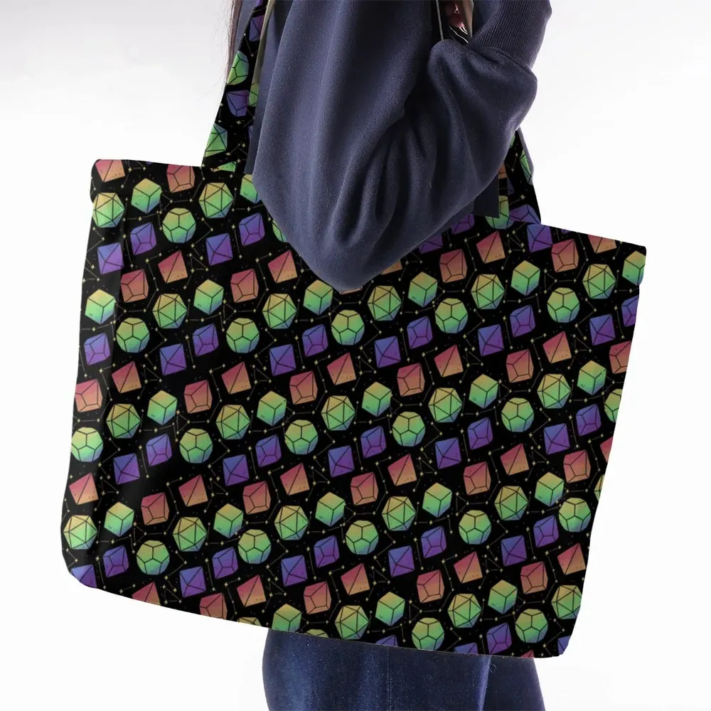 Rainbow Galaxy DnD Large Tote Bag - 2