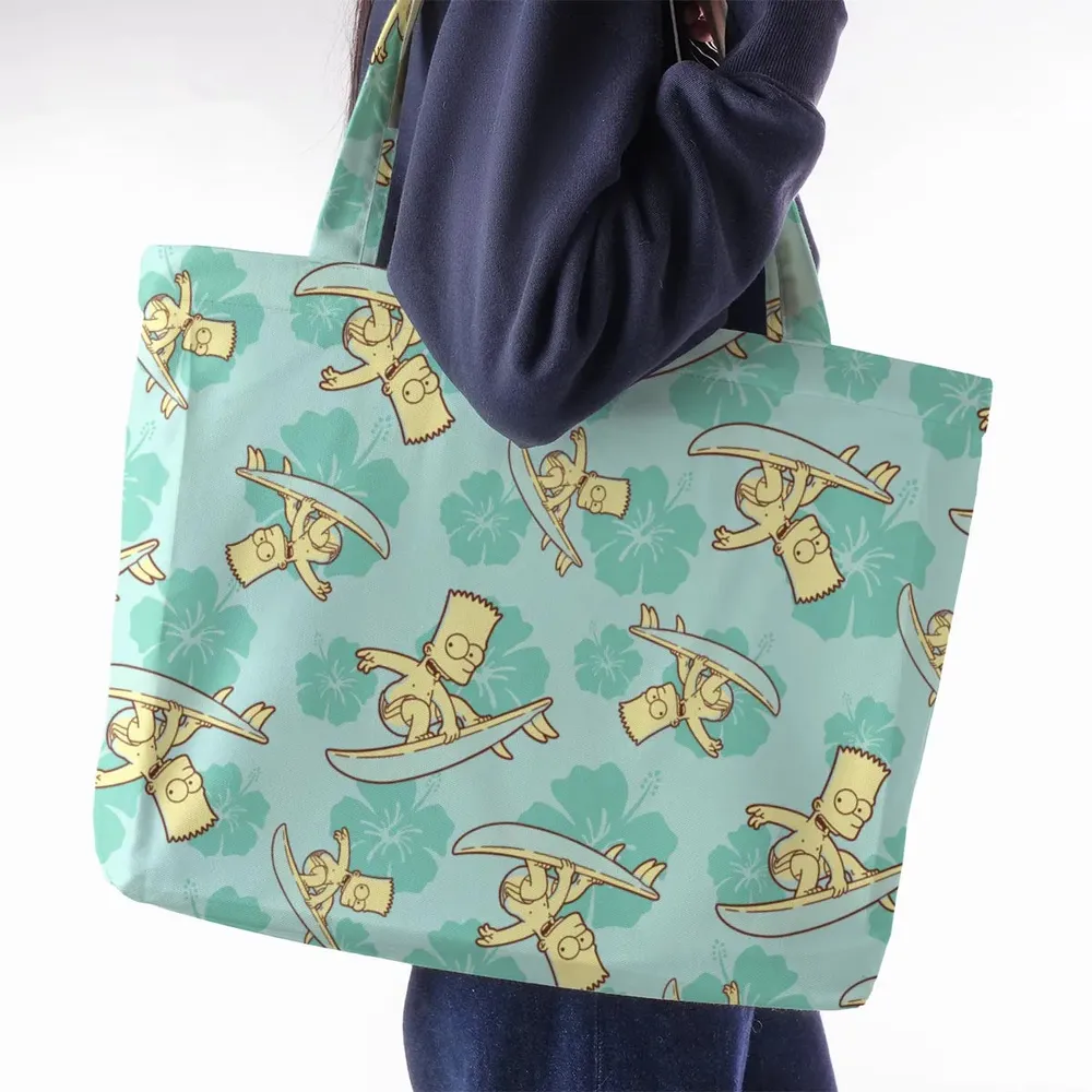 Surfing Simpsons The Simpsons Large Tote Bag - 2