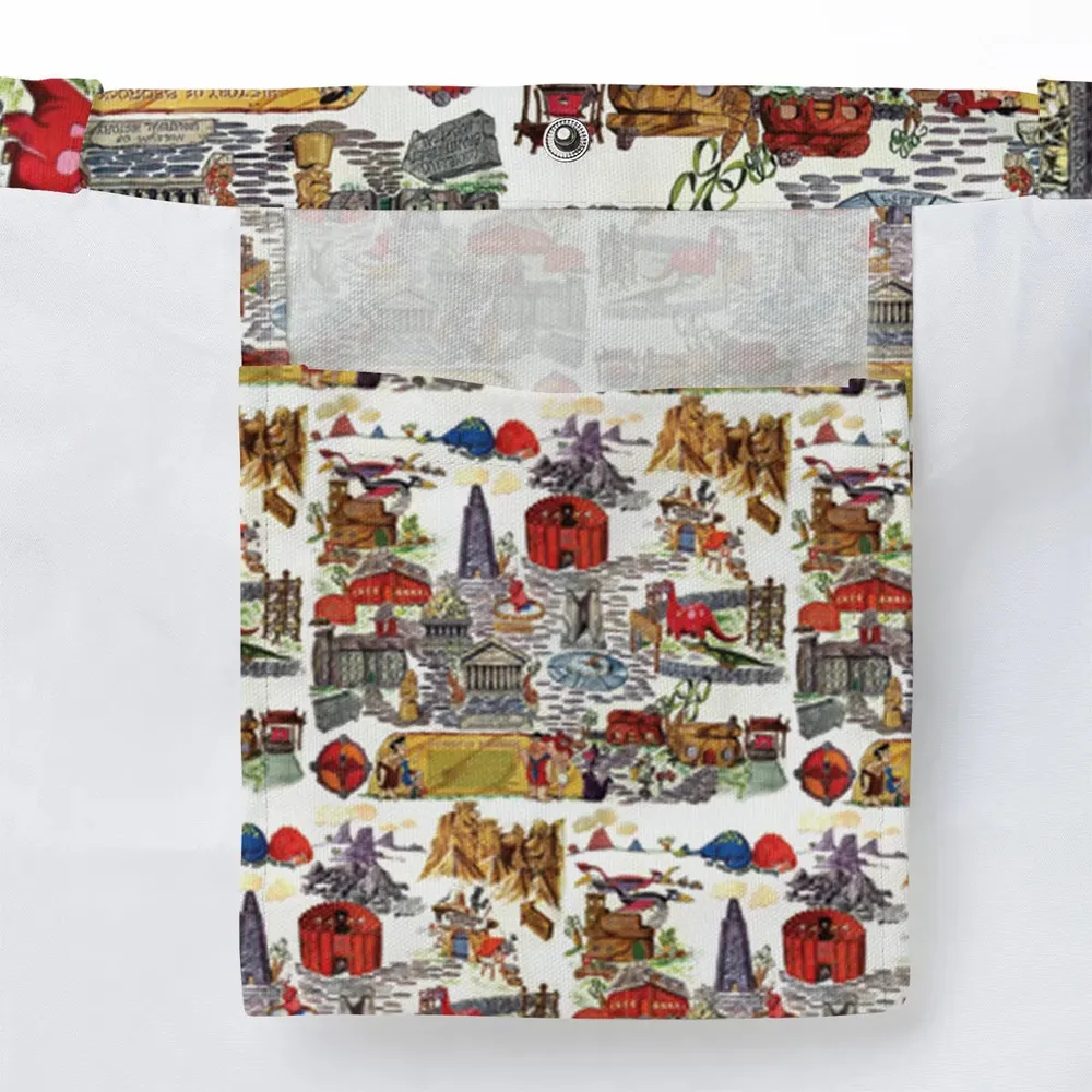 History Of Bedrock Flintstones Large Tote Bag - 3