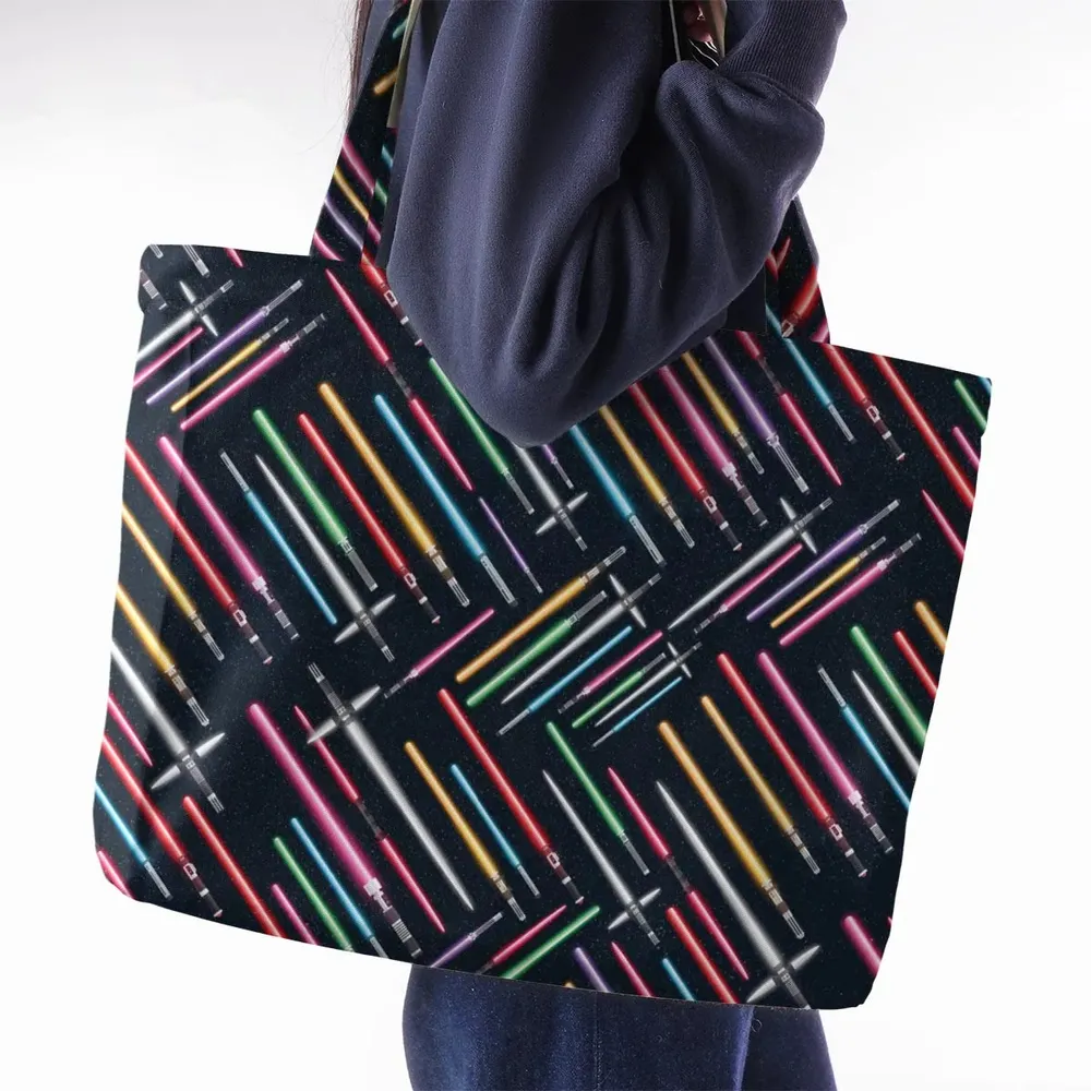 Lightsabers Star Wars Pattern Large Tote Bag - 2