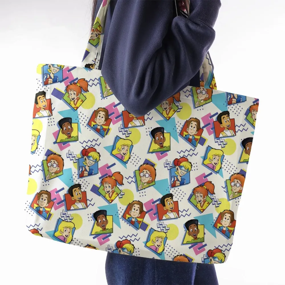 90s Pattern and Kids Club Large Tote Bag - 2