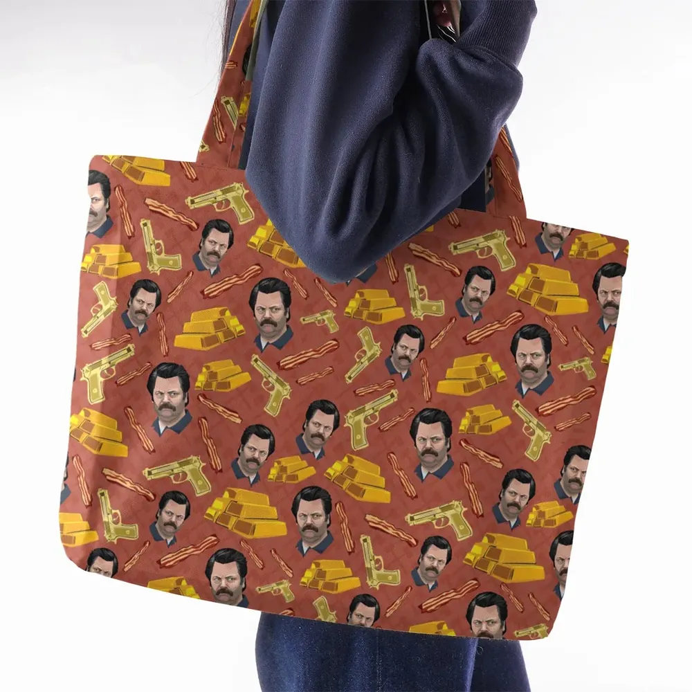 A Swan Song Parks and Recreation Large Tote Bag - 2