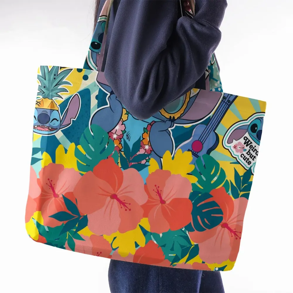 Weird But Cute Stitch Large Tote Bag - 2