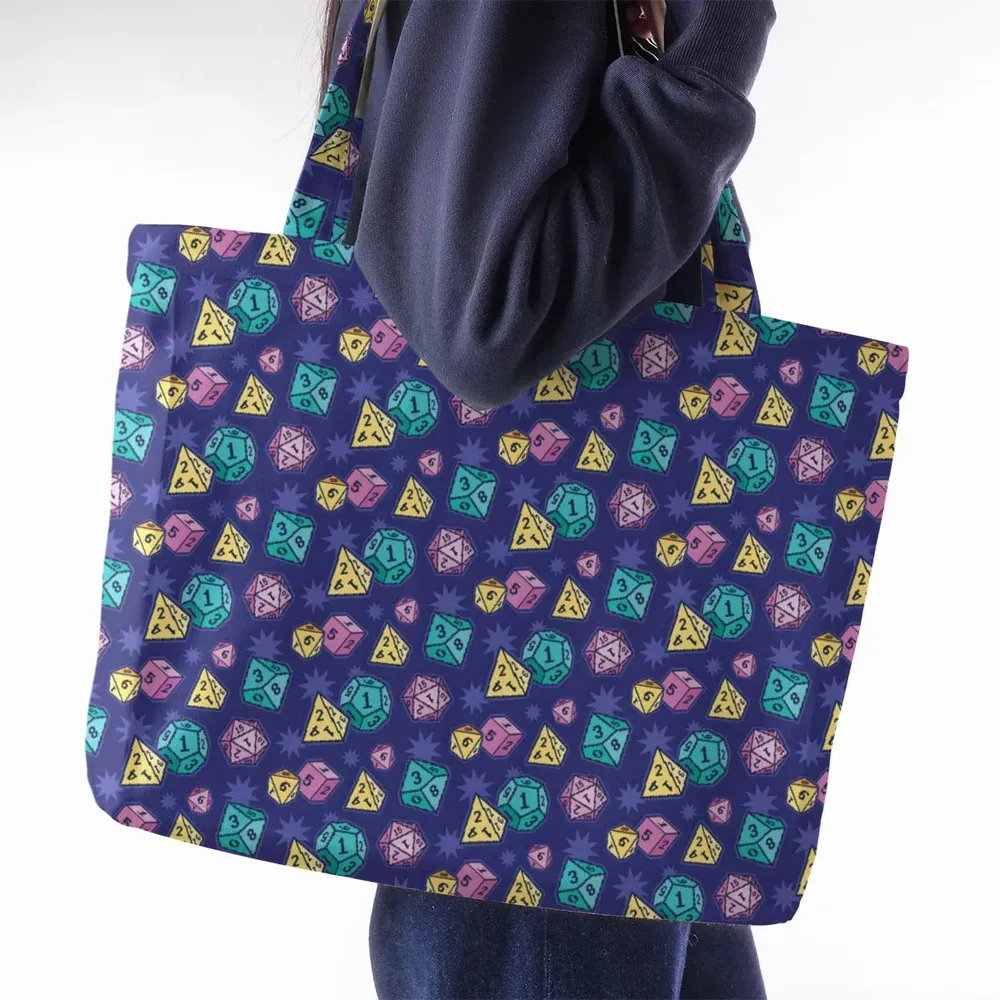 Pixel Dice DnD Large Tote Bag - 2