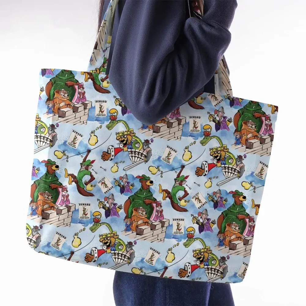 Robin Hood Characters Pattern Large Tote Bag - 2