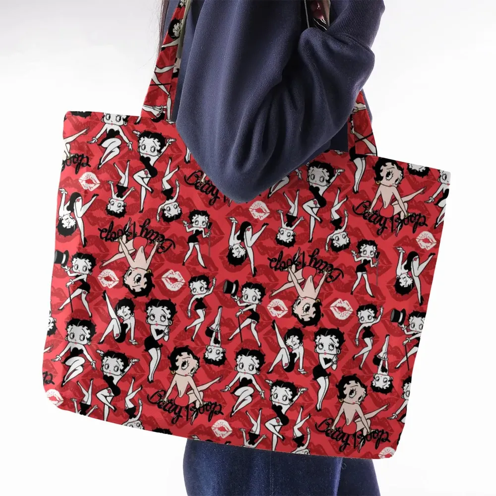 Betty Boop Singer Cartoon Sexy Large Tote Bag - 2