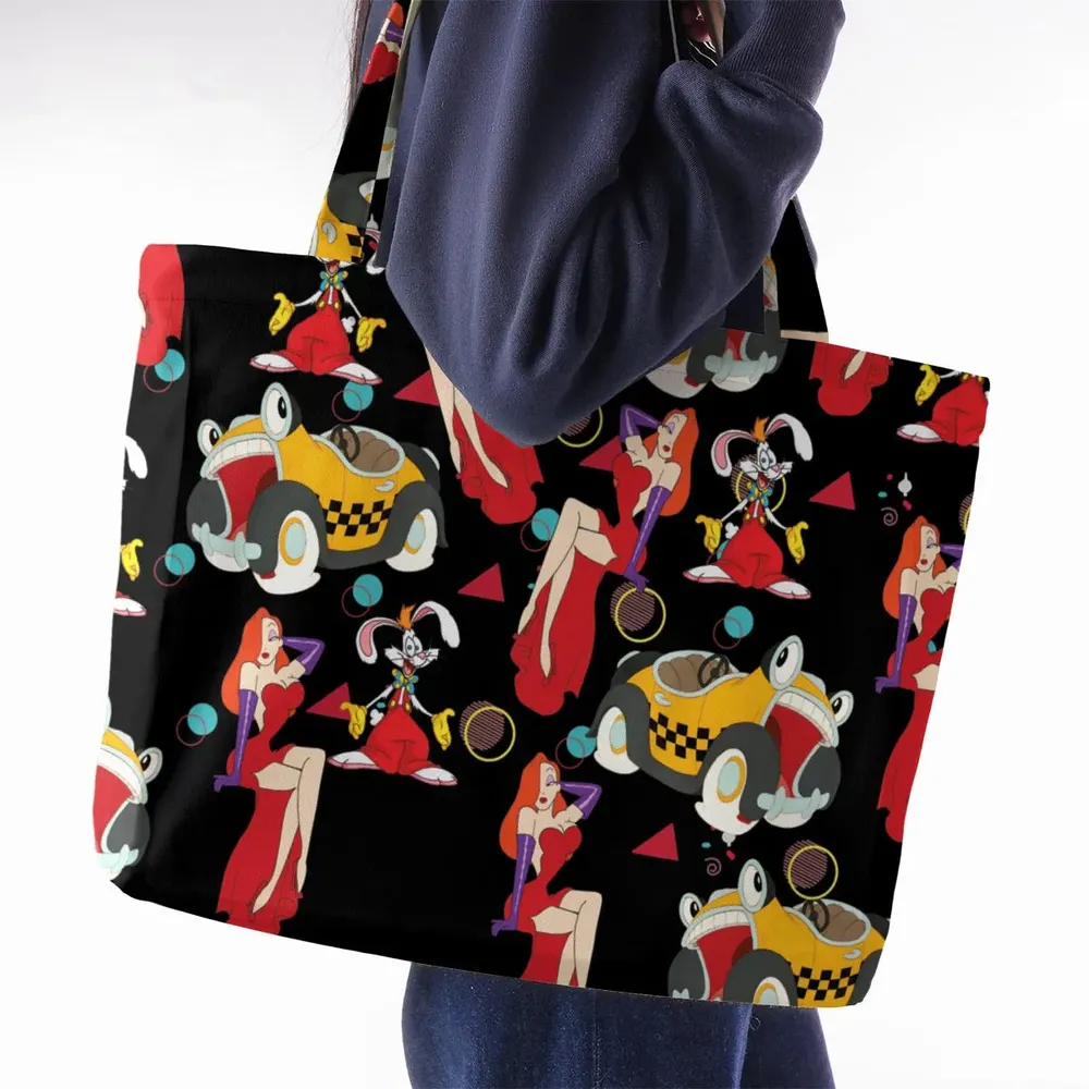 Retro 90s Jessica Rabbit Roger Rabbit Large Tote Bag - 2