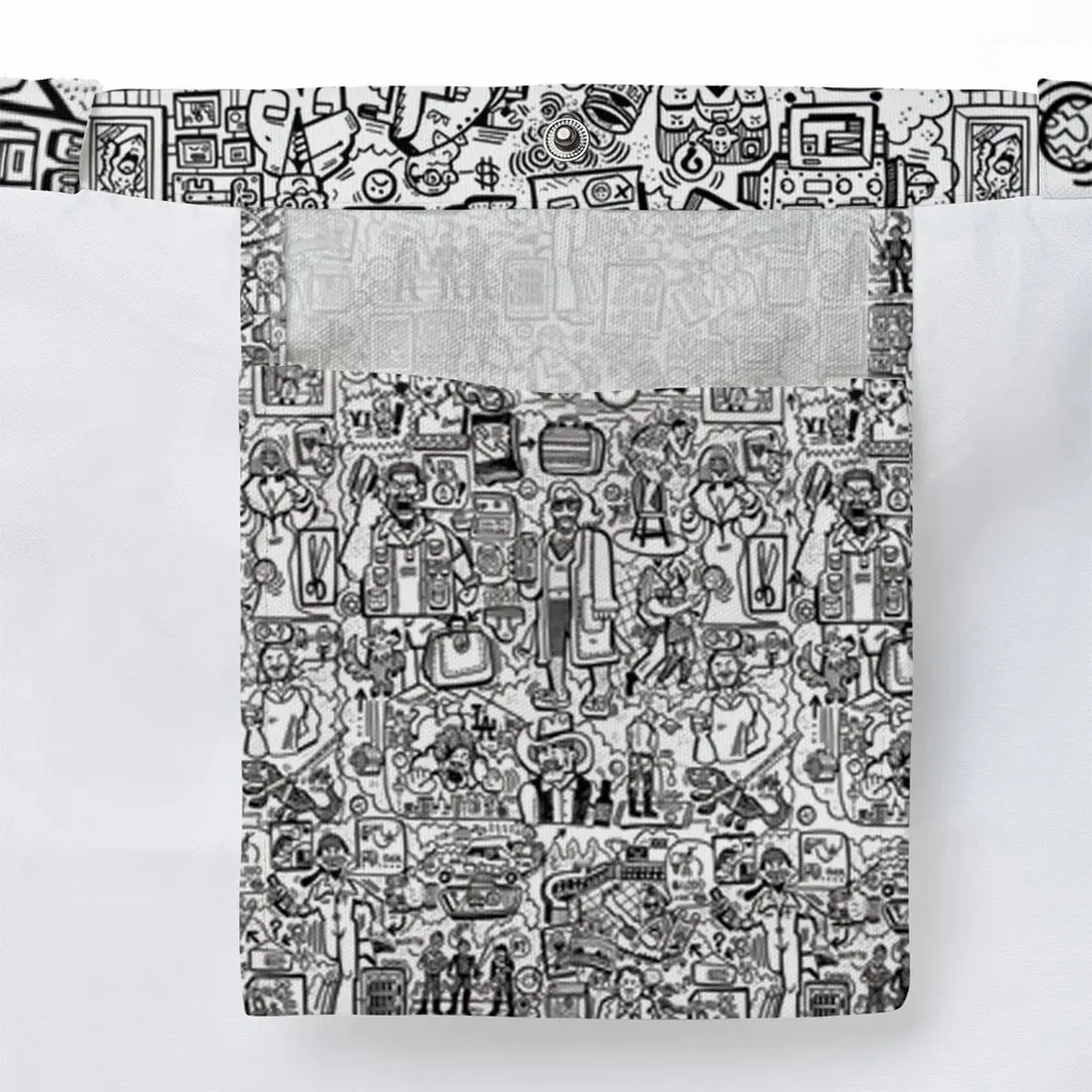 The Big Lebowski Doodles Large Tote Bag - 3