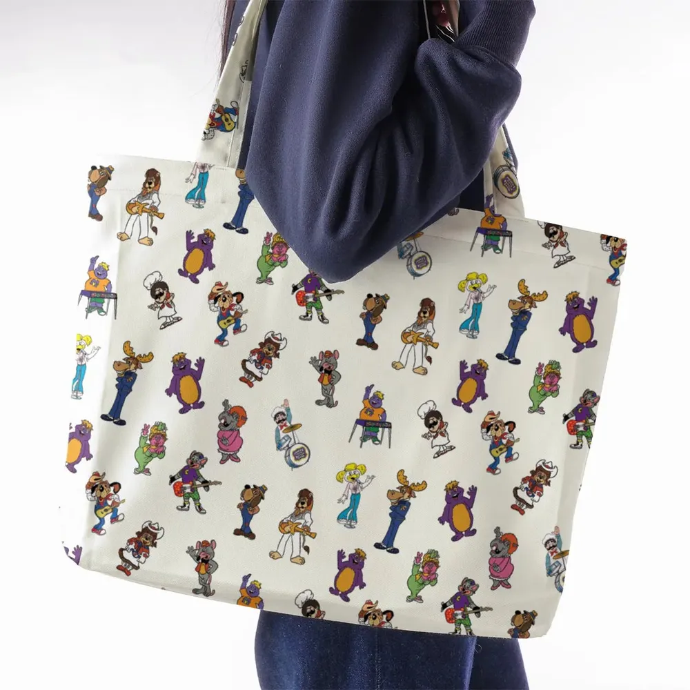 80s Pizza Time Theater Chuck E Cheese Large Tote Bag - 2