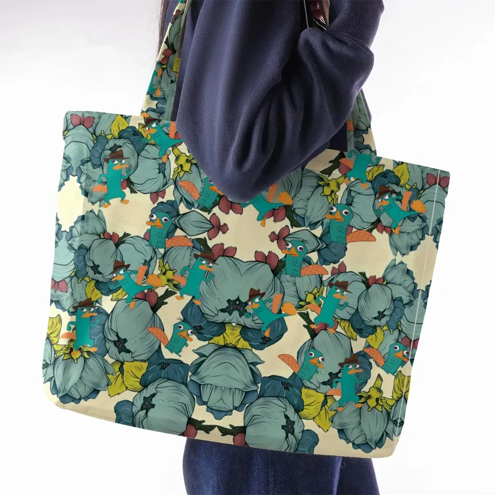 Perry The Platypus Phineas and Ferb Large Tote Bag - 2