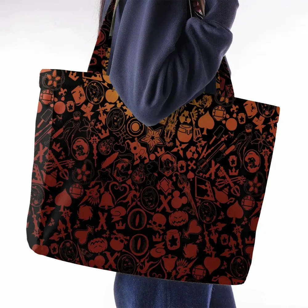 Red Key Heart Kingdom Hearts Large Tote Bag - 2