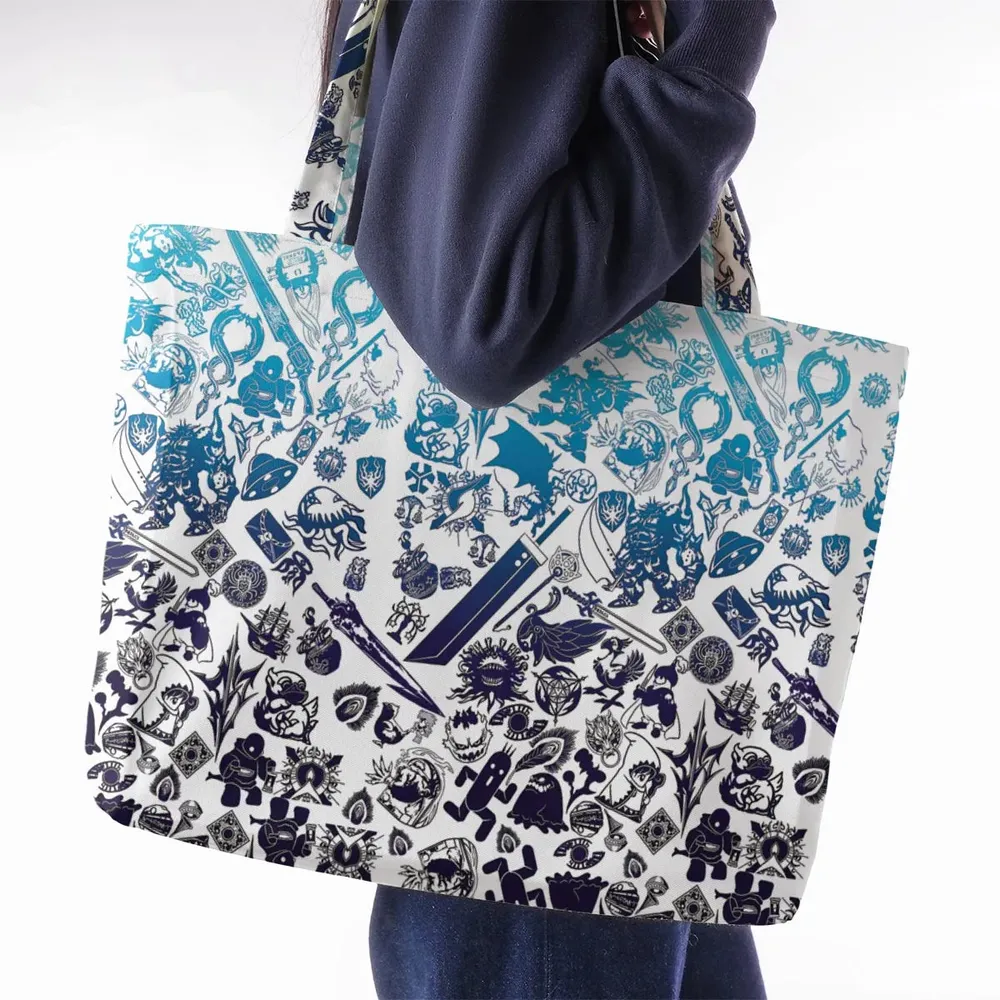 Blue Moggle Final Fantasy Large Tote Bag - 2