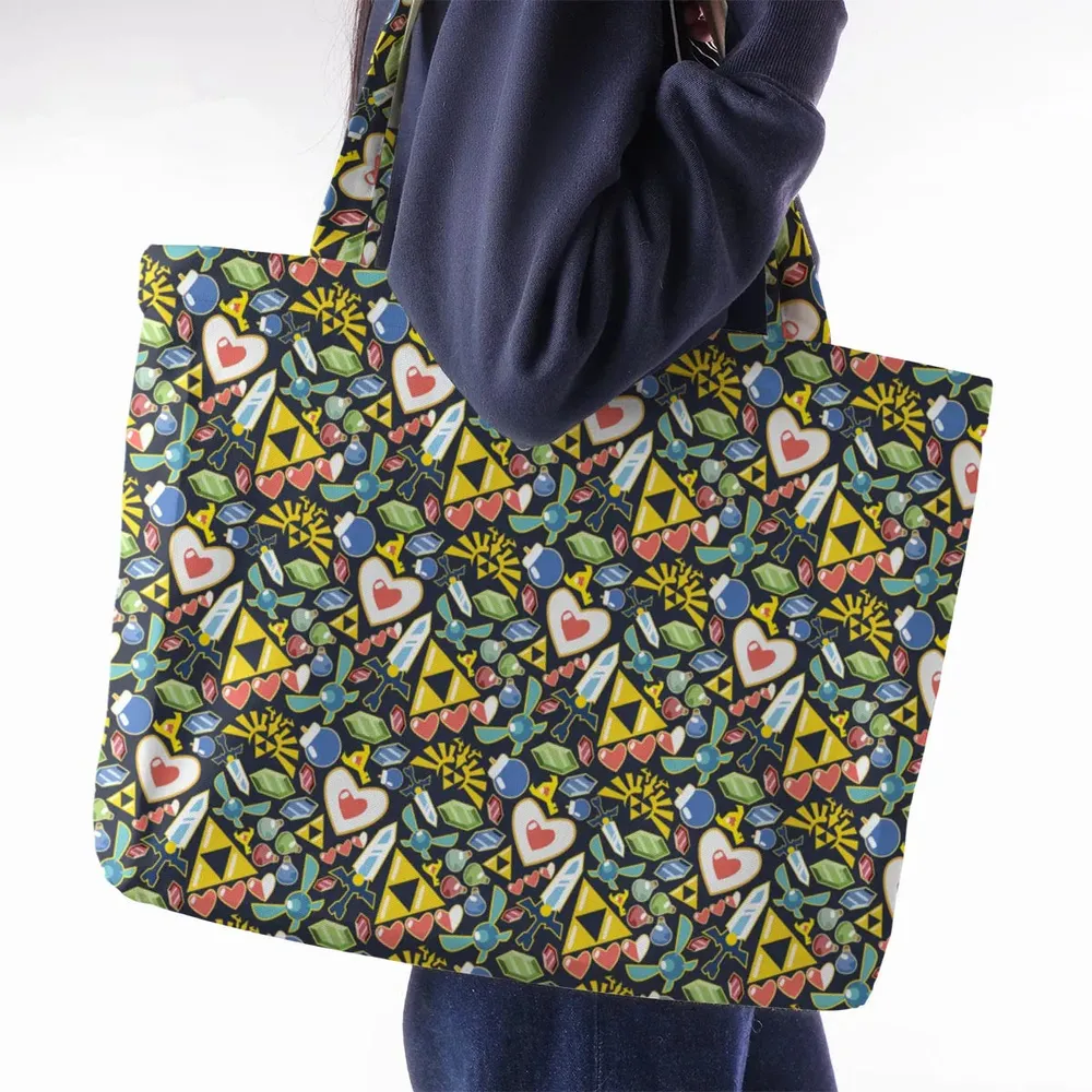 Zelda Theme Items Large Tote Bag - 2
