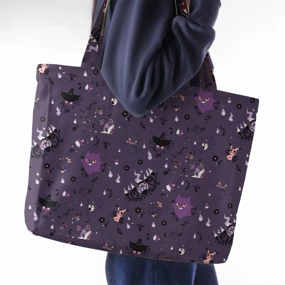 Pokemon Ghost-typen Gengar Banette Litwick Mismagius Large Tote Bag - 2