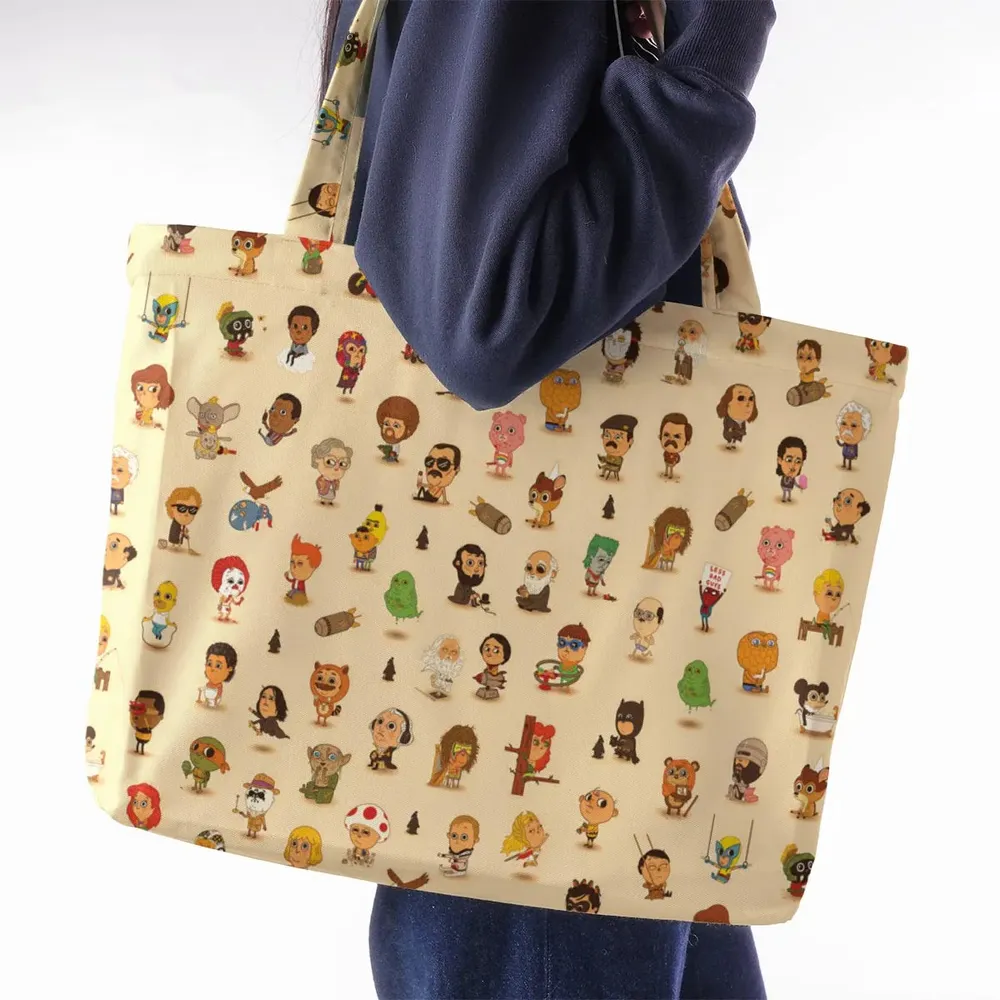 Mini Famous Characters Large Tote Bag - 2