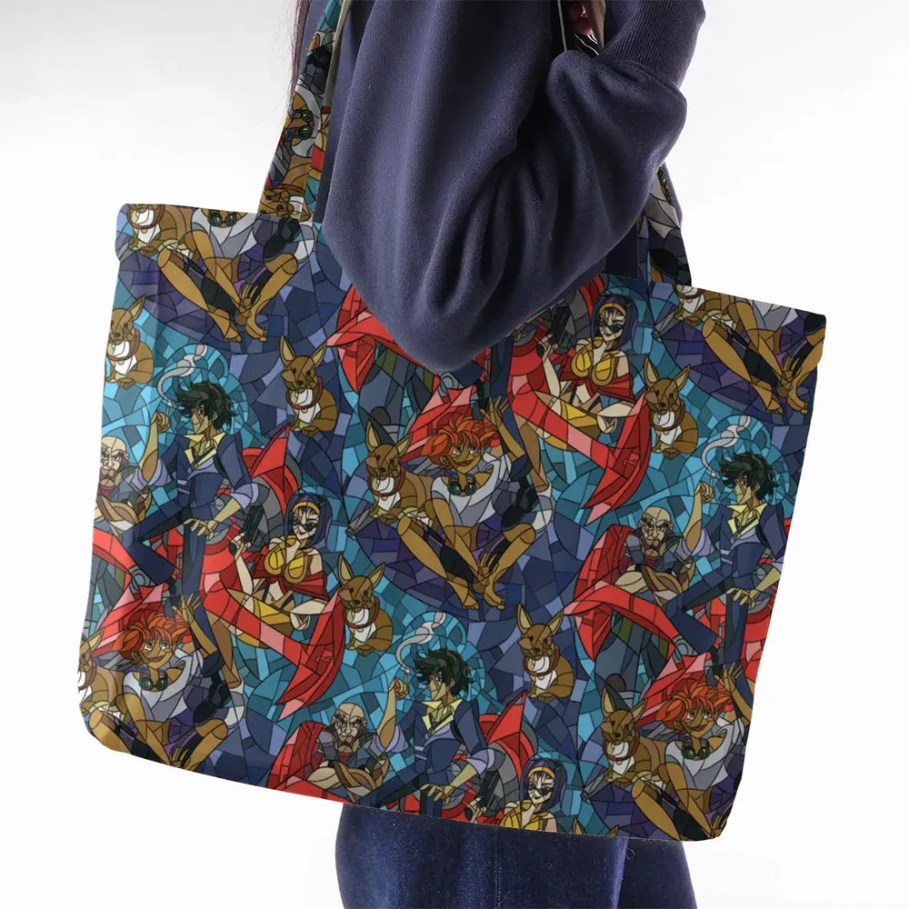 Spike Spiegel Faye Valentine Edward Wong Cowboy Bebop Large Tote Bag - 2