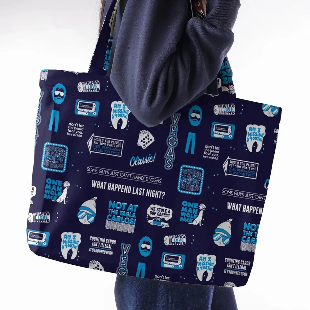 What Happened Last Night The Hangover Large Tote Bag - 2