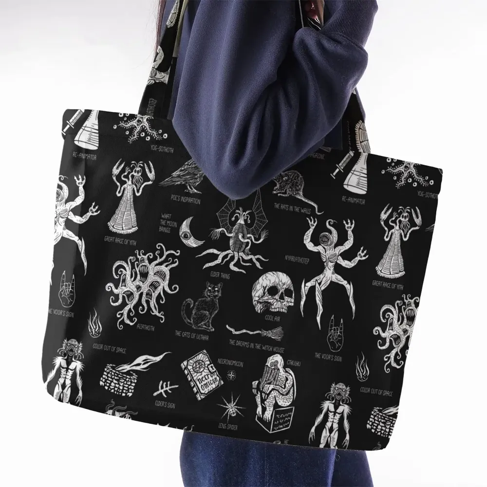 H.P. Lovecraft Monsters Large Tote Bag - 2