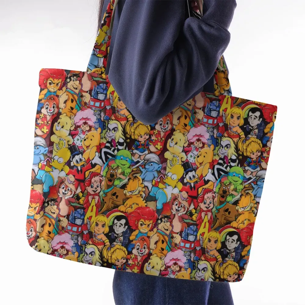 Old Cartoon Characters Large Tote Bag - 2
