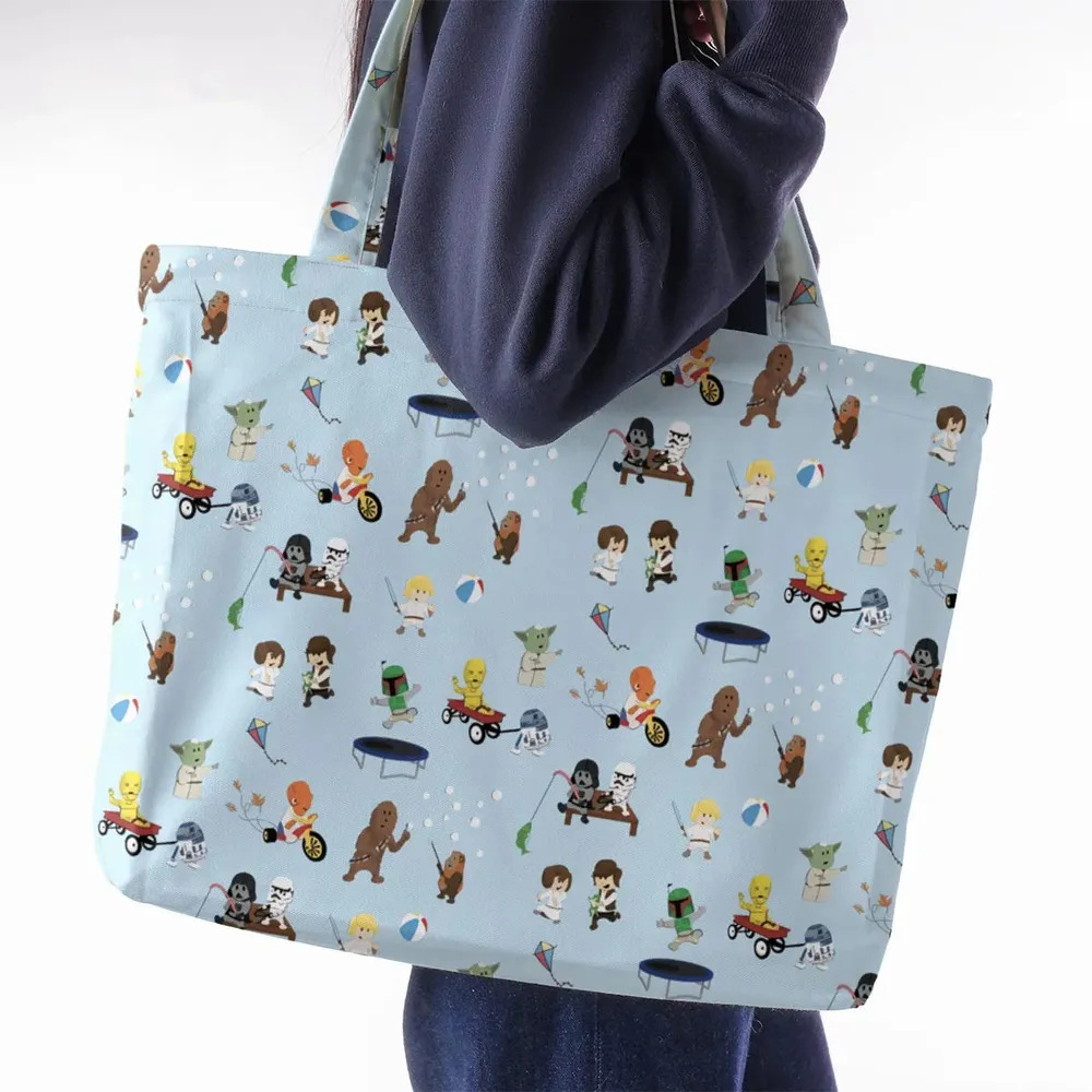 Go Fishing with Star Wars Characters Large Tote Bag - 2