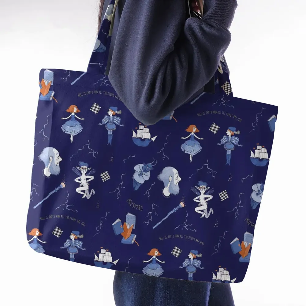 The Tempest Pattern Shakespeare Large Tote Bag - 2