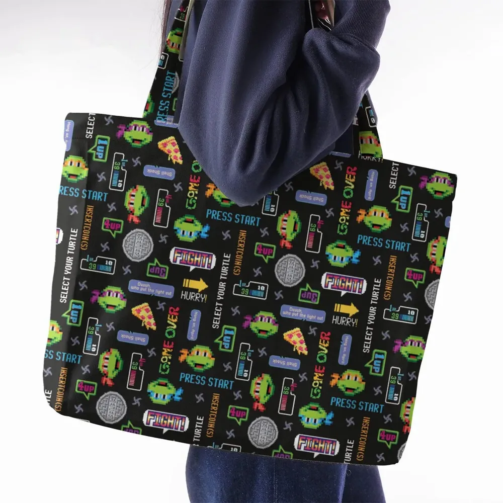 The TMNT Pixel Characters Large Tote Bag - 2