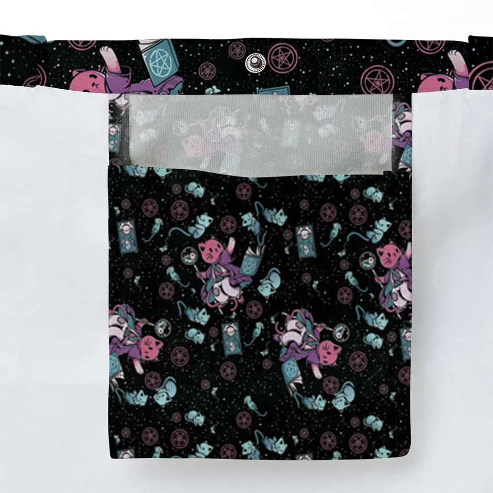 Necromancer Cat Pattern Large Tote Bag - 3