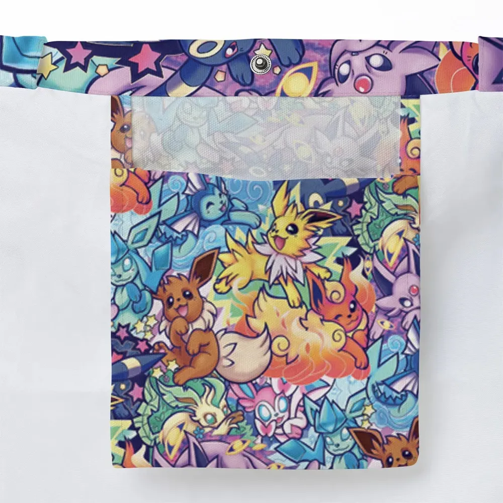 Evolutionary line of Eevee Pokemon Large Tote Bag - 3