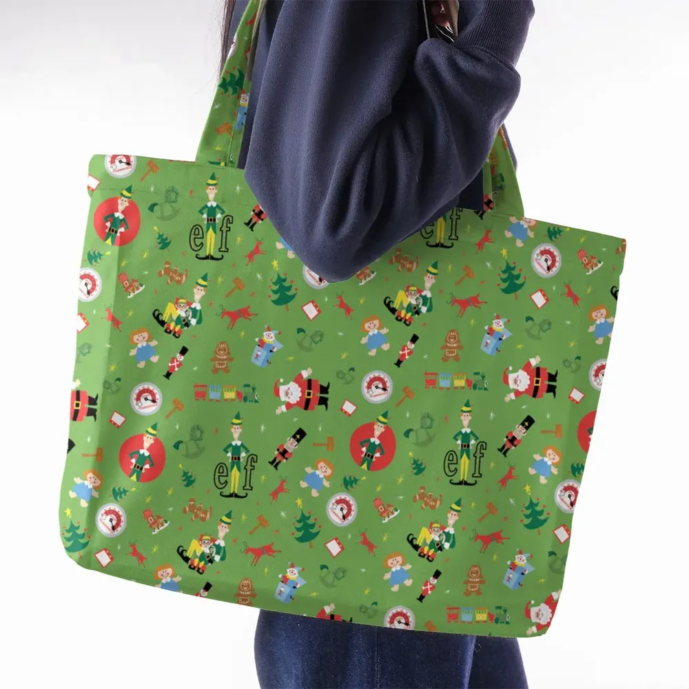 ELF Christmas Pattern Large Tote Bag - 2