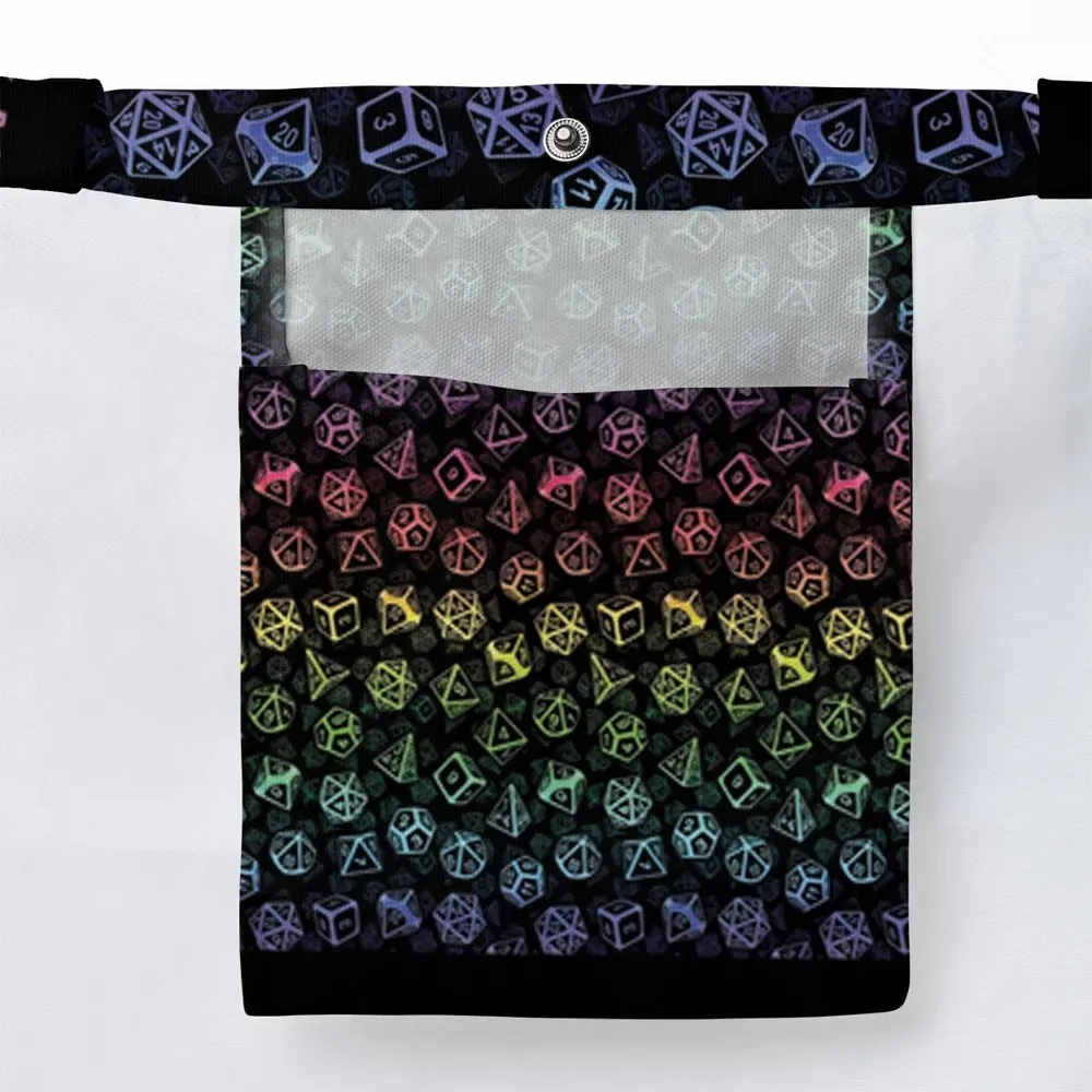 DnD Rainbow Dice Set Pattern Large Tote Bag - 3
