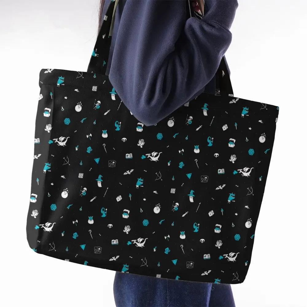 DnD Pattern Large Tote Bag - 2