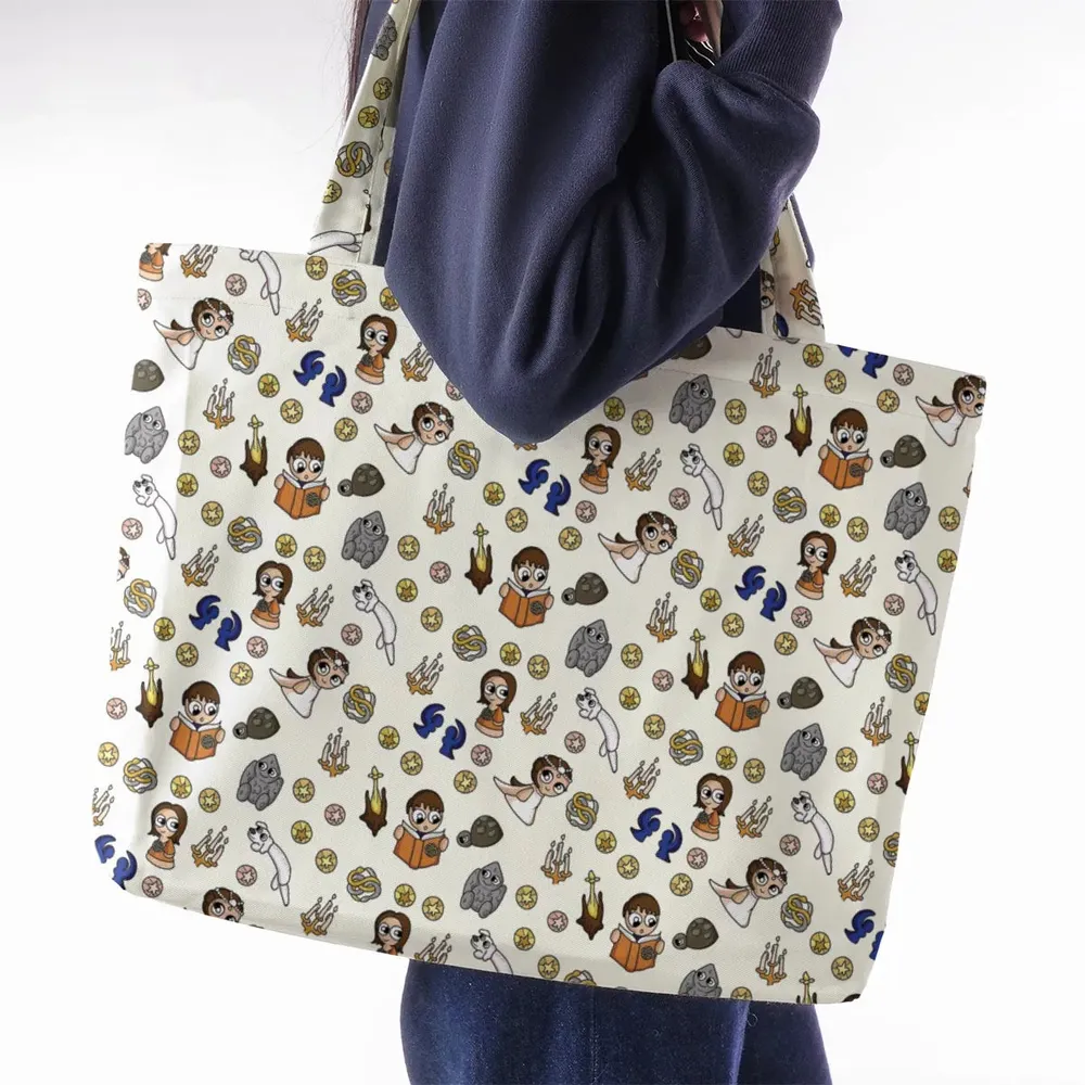 Doodle Luck Dragon Falkor The Neverending Story Large Tote Bag - 2