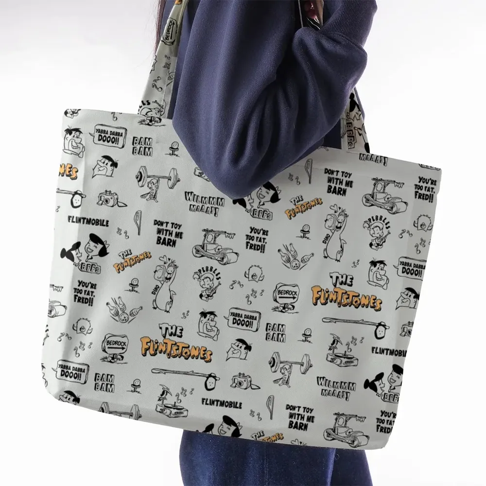 Don't Toy with Me Barn The Flintstones Large Tote Bag - 2