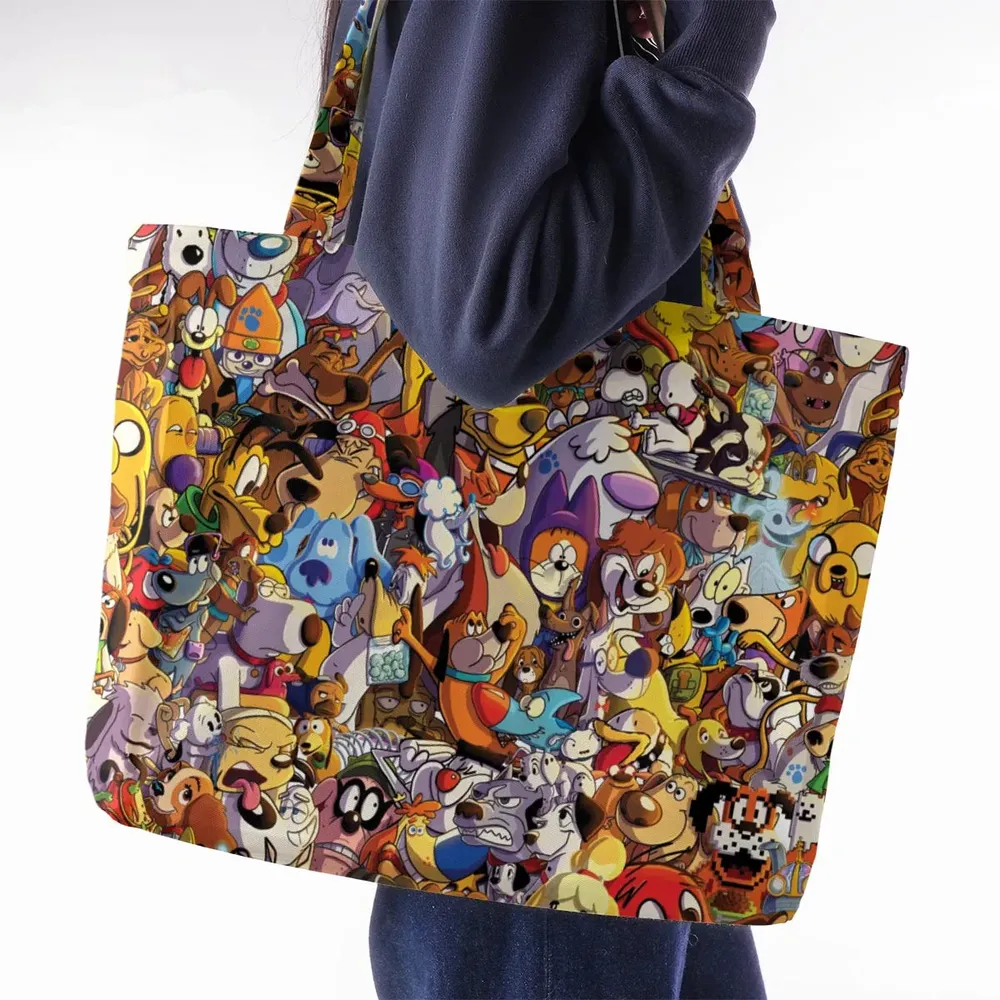 Dogs From Famous Cartoons Large Tote Bag - 2