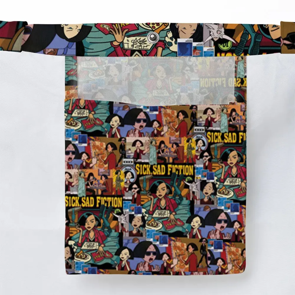 Daria Sick Sad Fiction Pattern Large Tote Bag - 3