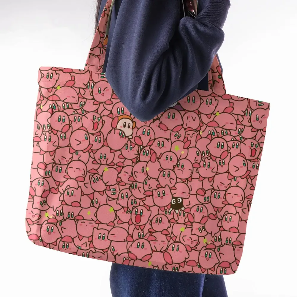 Cute Kirby Waddle Doo Bandana Waddle Dee Meta Knight Kirby's Characters Large Tote Bag - 2