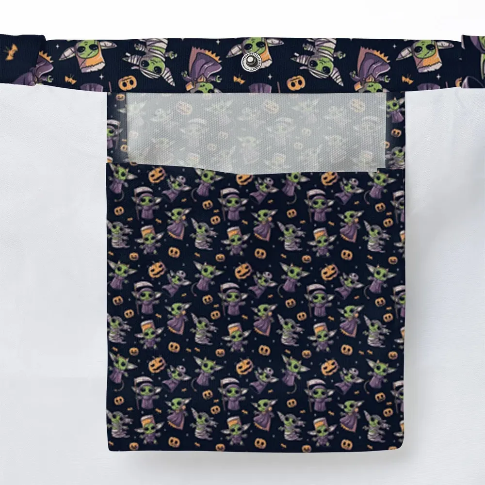 Cute Baby Yoda Halloween Pattern Large Tote Bag - 3