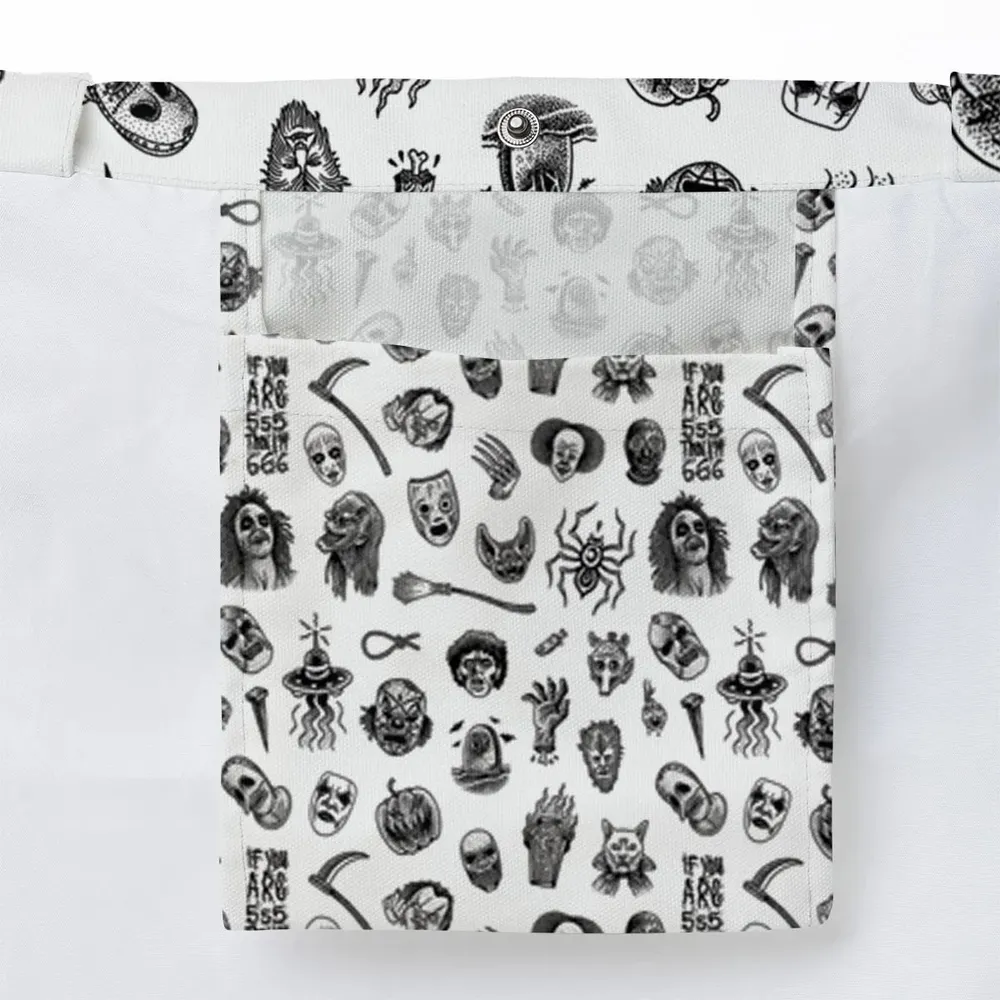 Cult Horror Characters Cryptkeeper Beetlejuice Chucky Fears of a clown Large Tote Bag - 3