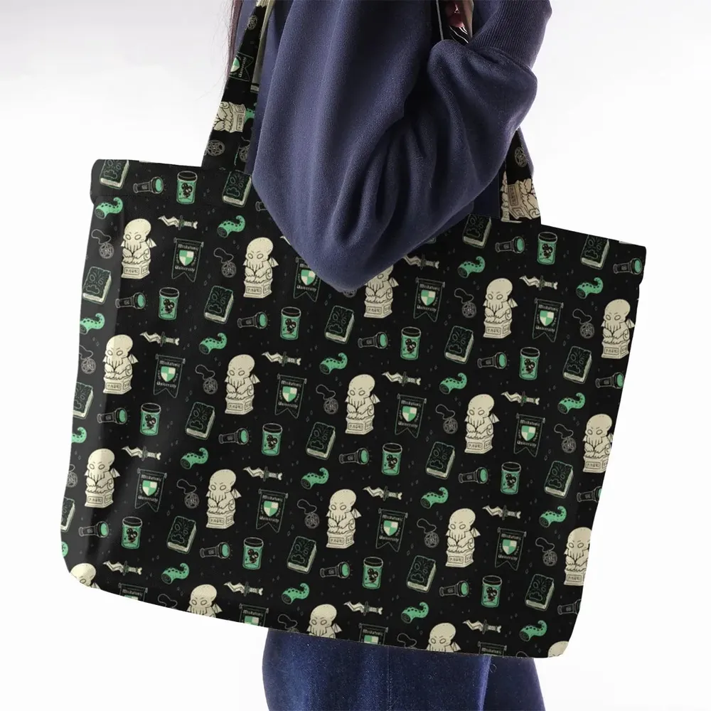 Cthulhu H.P Lovecraft Miskatonic University Large Tote Bag - 2