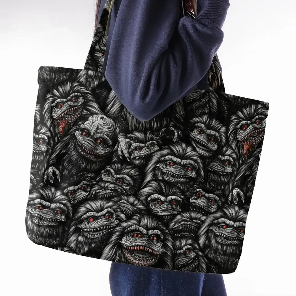 Critters Pattern Halloween Large Tote Bag - 2
