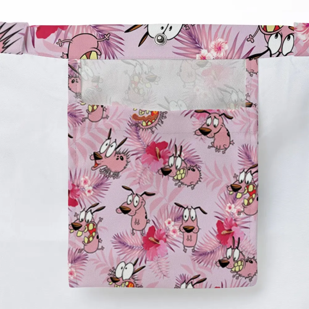 Courage the Cowardly Dog Floral Tropical Large Tote Bag - 3