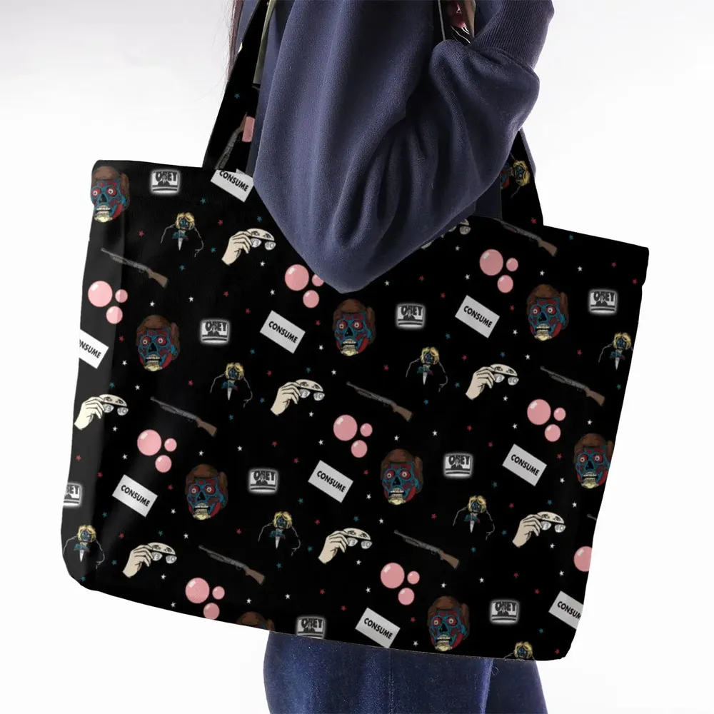 Consume They Live Patterns Large Tote Bag - 2