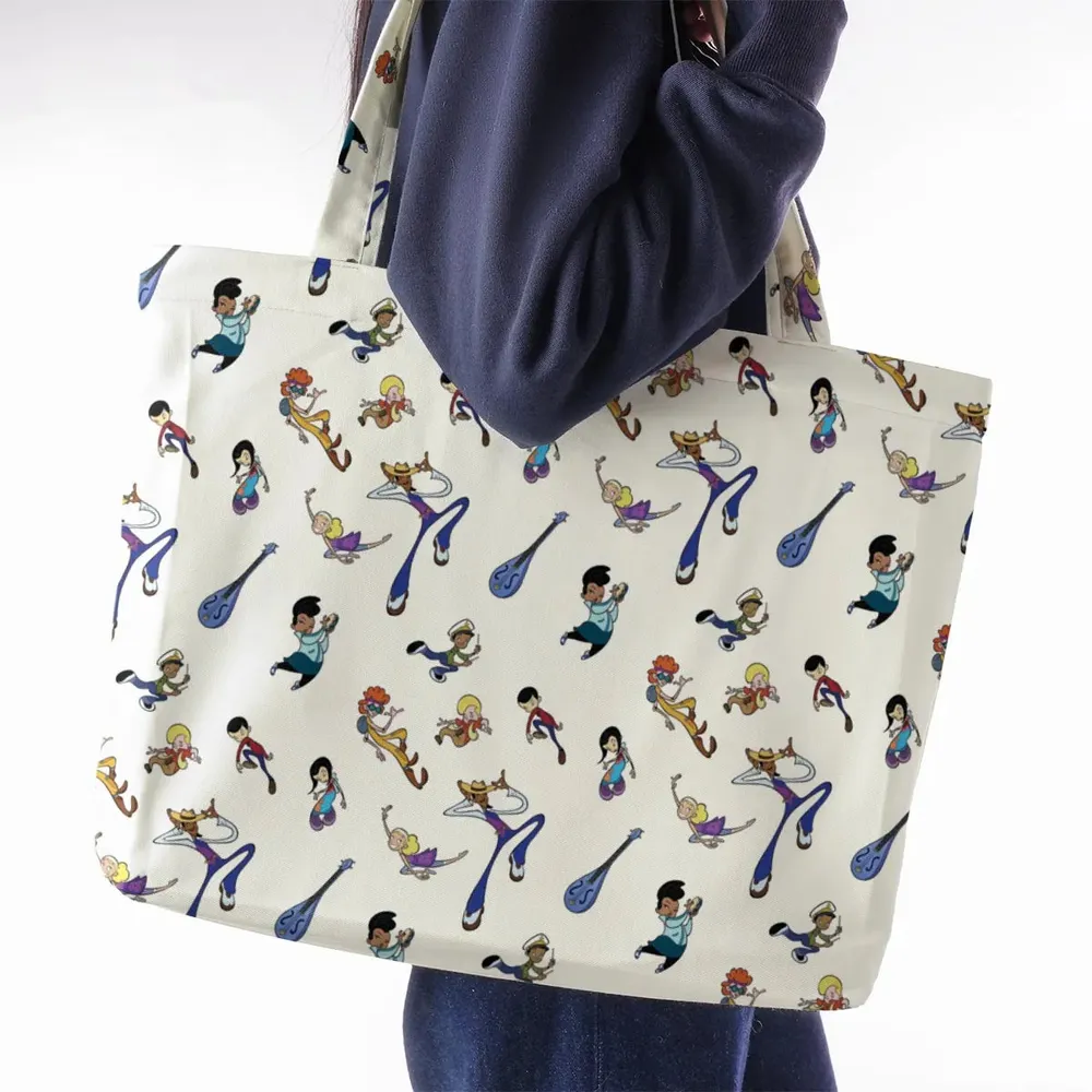 Class Of 3000 Characters Pattern Large Tote Bag - 2