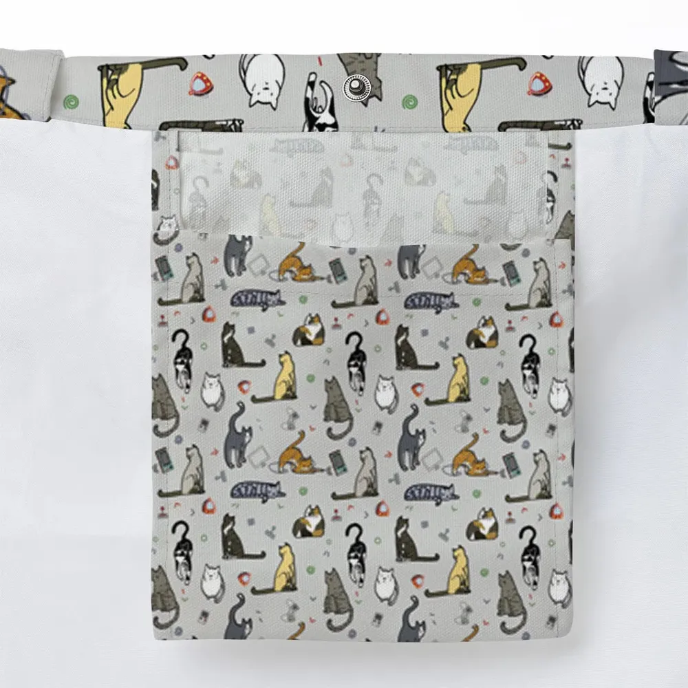 Cat the Gamer Pattern Large Tote Bag - 3