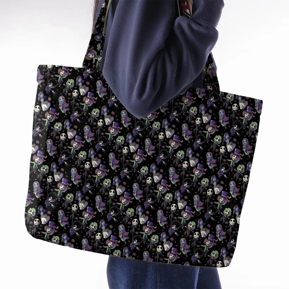 Buttons Characters Pattern Large Tote Bag - 2