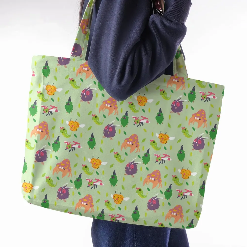 Bug Type Pokemon Pattern Large Tote Bag - 2
