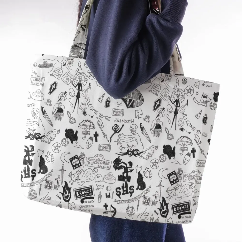 Buffy The Vampire Slayer Pattern Large Tote Bag - 2