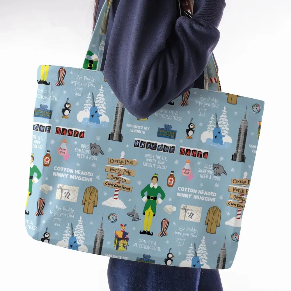 Buddy the ELF Quotes Christmas Large Tote Bag - 2