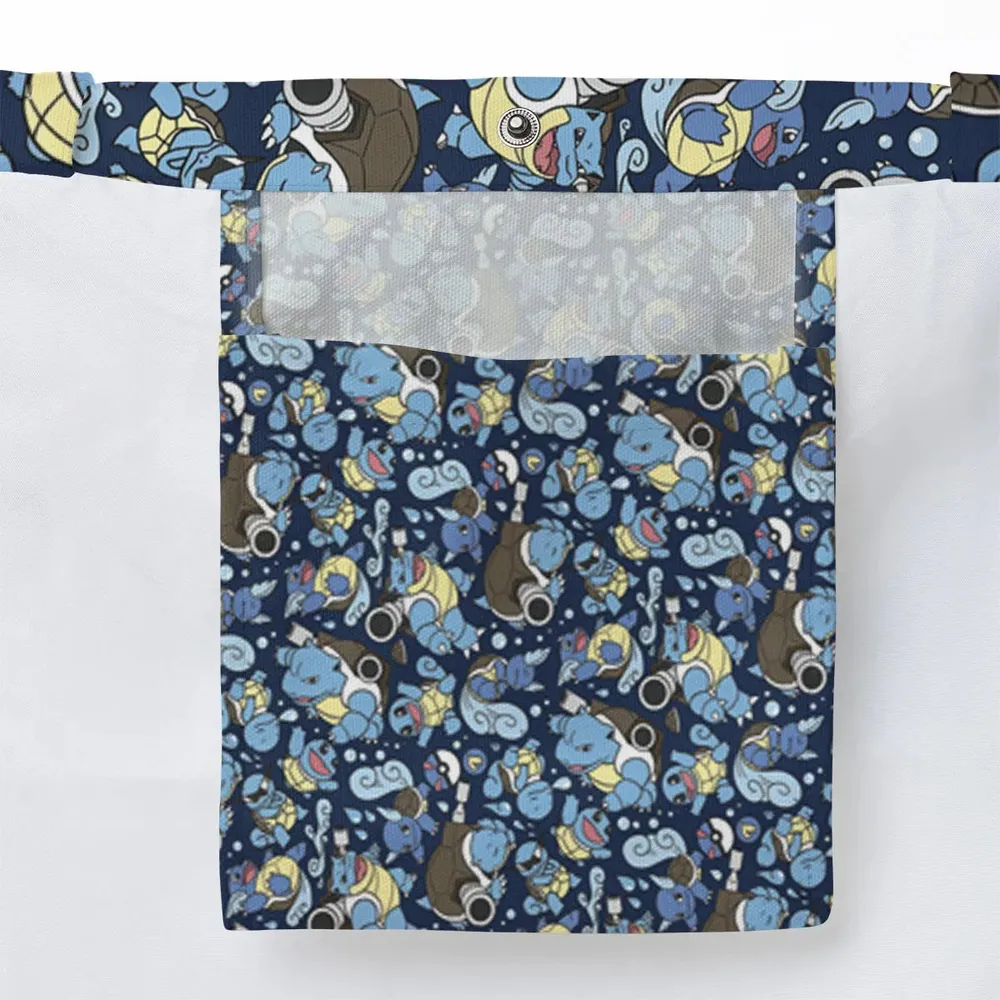 Blastoise Wartortle Squirtle Pokemon Pattern Large Tote Bag - 3
